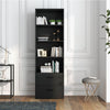 6-Tier Modern Bookshelf 188 cm Tall Bookcase w/ 4 Open Shelves and 2 Drawers