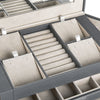 4 Layers Large Jewellery Box Storage Organizer Case Cabinet w/Portable Box Grey