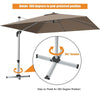 3M Patio Offset Umbrella Cantilever Parasol w/ Cross Base Tilting Market Parasol