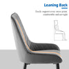 2pcs Faux Leather/Velvet Dining Chairs Soft Padded Metal Legs Restaurant Chair