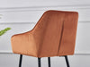 Set of 2/4 Dining Chairs Velvet Padded Seat Metal Legs High Back Chairs Kitchen