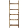 Ladder Shelf Brown 75x37x205 cm Solid Mango Wood vidaXL