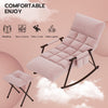Relax Rocking Chair Adjustable Armchair w/Footstool, Reclining Chair w/Storage