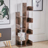 7 Tier Tree Bookcase Bookshelf Floor Standing Wood Shelves Storage Rack Tree NEW