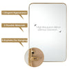 81 x 51cm Bathroom Wall Mirror Rectangular Wall Hanging Mirror Rounded Corner