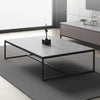 100cm Minimalist Coffee Table Tea Center Dining Table Sturdy Metal Legs Support
