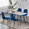 Wooden Dining Table and Chairs 4/6 Set Velvet Seat Kitchen Room Furniture Grey