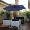 3M Banana Parasol Cantilever Umbrella Adjustable Garden Ourdoor Patio w/ Base