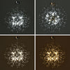 LED Ceiling Light Firework Pendant Vintage Lampshade Chandelier Crystal Droplets
