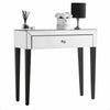 Silver Mirrored Dressing Table 1 Drawer Dresser Desk Vanity Mirrored Finish