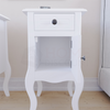 2x White Bedside Cabinet Table Nightstand Chest of Drawers 1 Drawer 1 Door Unit