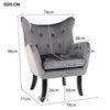 Occasional Wing Chair High Back Fabric Velvet Tub Armchair Fireside Living Room