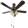 42inch LED Ornate Ceiling Fan with Light W/Pull Switch 3 Speed Levels Furniture