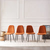 Dining Chairs 2/4/6pcs Modern Suede/Velvet Back Sturdy metal Legs Office/Cafe