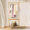 Home Nature Bamboo Clothes Rail Racks Coat Clothes Hanger Wardrobe Clothes Rail