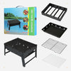 Portable Folding Charcoal BBQ Barbecue Grill Charcoal Outdoor Garden Stove Black
