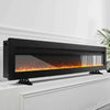 70" Electric Fireplace Modern Wall Mounted/Insert/Free Stand 9 Flame Fire Remote