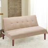 2 Seater Sofa Bed New Convertible Fabric Padded Sofabed Couch Recliner Wood Legs