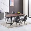 Dining Table & Chairs Set 4/6 Velvet Fabric Padded Seat Kitchen Furniture