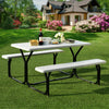 Outdoor Picnic Table and Bench Set Heavy-Duty Garden Furniture Gathering/Part