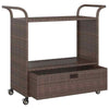 Bar Cart with Drawer Poly Rattan Strong weather resistance Large space