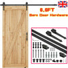 6 FT Sliding Barn Wood Door Hardware Steel Slide Closet Rail Track Set Kit Home