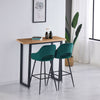 1/2X Bar Stools Velvet Breakfast Chair Kitchen High Counter Stool Pub Restaurant