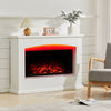 Adjust Backlight Electric Fireplace White Surround Remote control Free Standing