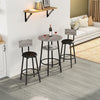 Industrial Bar Table Set, 3 Piece Kitchen Breakfast Bar Table Dining Room Set NS