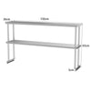 Commercial Kitchen Stainless Steel Single/Double Tiers Overshelf For Prep Tables