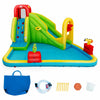 Inflatable Water Bounce Castle Kids Jump & Slide Bouncer Playhouse W/ Basketball