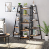 Bookcase 5-Tier Bookshelf Freestanding Display Stand Wood Storage Shelving Unit