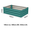 Galvanized Steel Raised Garden Bed Metal Patio Backyard Flower Vegetable Planter