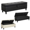 Upholstered Ottoman Stool Bench Chair Footrest Toy Storage Box Chest Window Seat