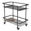 Mobile Wine Drinks Shelf Trolley Serving Cart Kitchen Glass Bar Rack Side Table