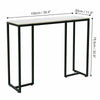 Heavy Real Stone Console Table Hallway Entryway Table Steel 3-Legs Support Desk