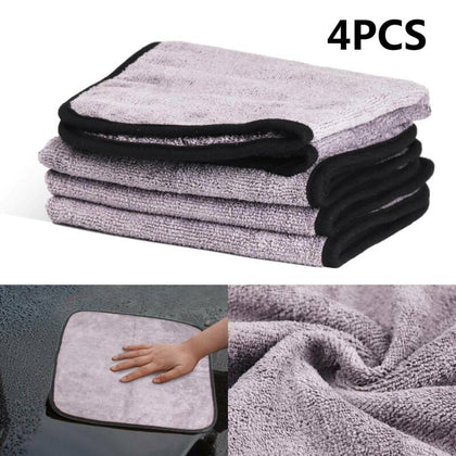 4 x LARGE ABSORBENT CLEANING AUTO CAR DETAILING SOFT CLOTHS WASH TOWEL DUSTER