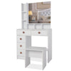 Dressing Table With Mirror Modern Makeup Desk Bedroom Vanity Table Set + Stool