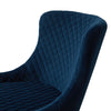 Luxury 2x Navy Blue Velvet Fabric Chairs Lounge Office Chairs Reception Home TOP
