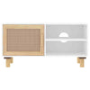 TV Cabinet Solid Wood Pine and Natural Rattan Strong stability durable