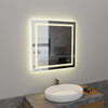 800x800mm LED Illuminated Bathroom Mirror Dual Light With Demister Touch Switch