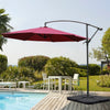 3M Banana Parasol Cantilever Umbrella Sun Shade Canopy Garden Outdoor w/ Base UK