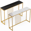 Gold Long Console Table Narrow Sofa Side Table Space-Saving fr Entryway Corridor