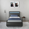 ORION LED LIGHTS BED FRAME - BLACK / WHITE - SINGLE / SMALL DOUBLE / DOUBLE