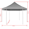 Hexagonal Pop-Up Foldable Marquee Gazebo Canopy Party Tent Awning Outdoor Garden