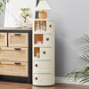 Round Tiered Storage Unit Plastic Cabinet Cupboard Tower Sofa Side Bedside Table