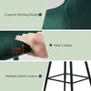 2x Velvet Green Bar Stool Kitchen Counter Breakfast Chair Pub Restaurant Cafe