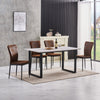 Grey Dining Table and Chairs 4/6 Set Retro Dining Room Chair Kitchen Home Office