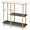 4-Tier Metal Console Table Sofa Side Table Storage Shelf Hallway Display Rack