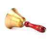 Solid Brass Wooden Handle School Dinner Large Hand Bell Handbell 17cm Reception